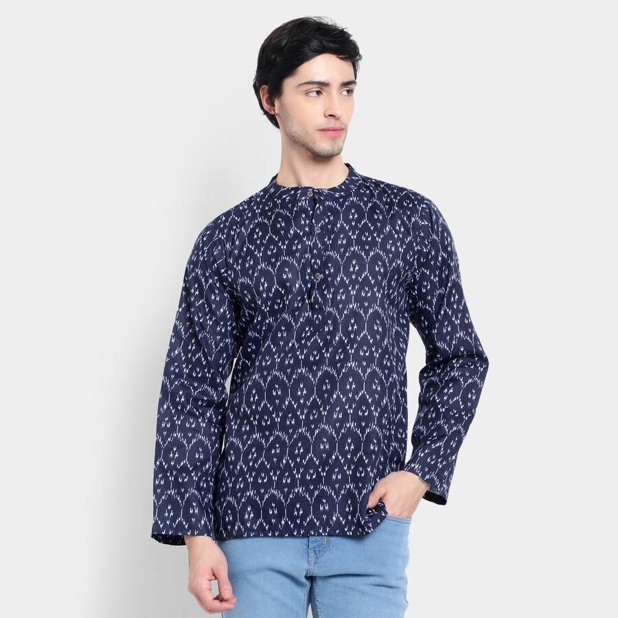 Men's Kurta, Navy Blue, large image number null